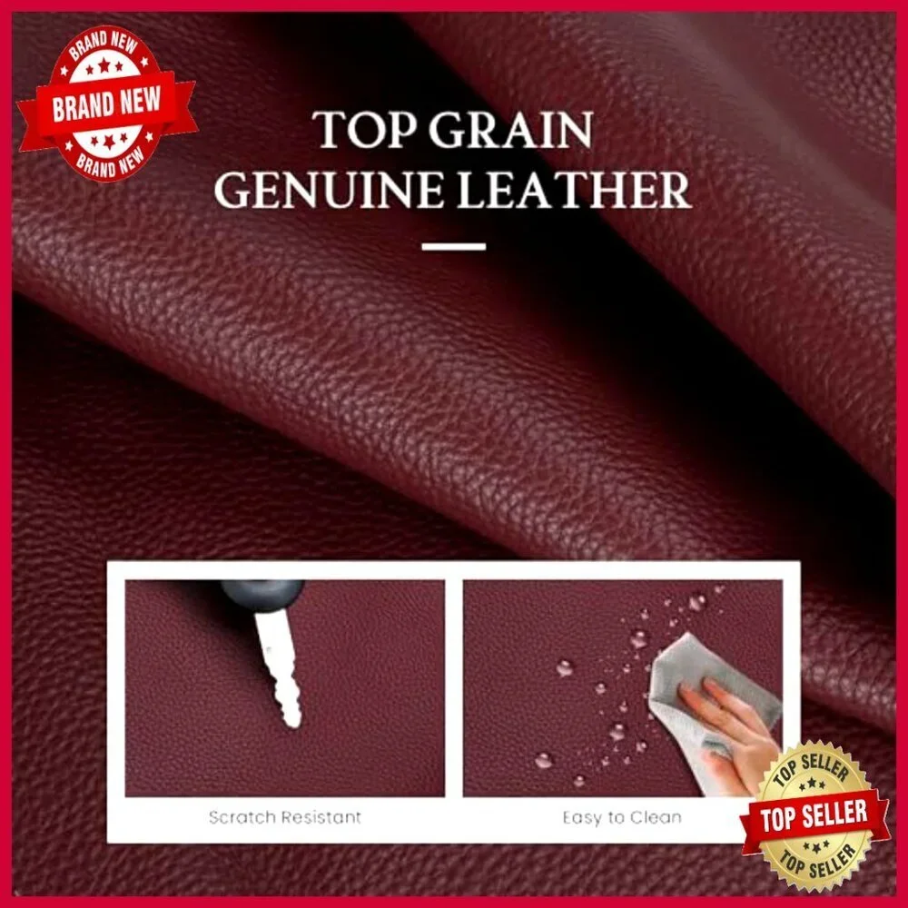 Genuine Leather Hobo Crossbody Bag with 2 Detachable Straps, 7L Capacity